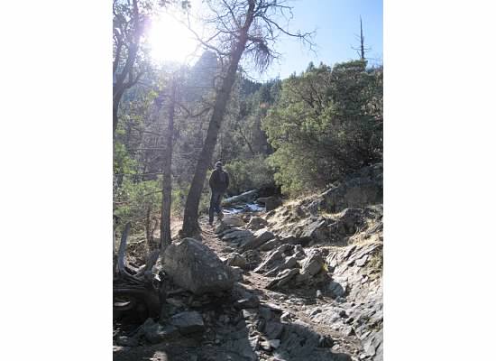 A rocky section of trail.  January 2012.